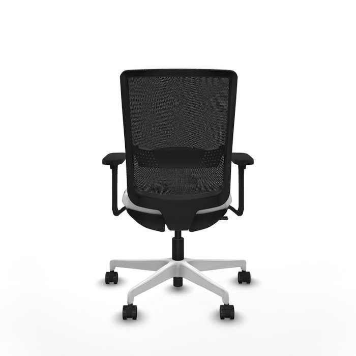 PIQUERAS Y CRESPO Silla de oficina Haches con mecanismo Sincro/Traslack, Blanco y Negro