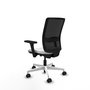 PIQUERAS Y CRESPO Silla de oficina Haches con mecanismo Sincro/Traslack, Blanco y Negro