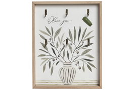DKD Home Decor Guardallaves Olivo Blanco MDF