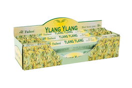 DKD Home Decor Incienso Varilla Ylang Ylang Aroma Bambú Madera 4 x 4 x 25 cm Set de 20 Piezas