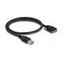 DeLOCK Cable USB 3.0 Tipo A a Micro-B con tornillos 0,5 m