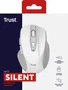 Trust Nito Ratón Óptico Inalámbrico RF Blanco para Mano Derecha - Silencioso, DPI Ajustable hasta 2200, Alcance 10m, 5 Botones, Compatible con Windows/macOS/ChromeOS
