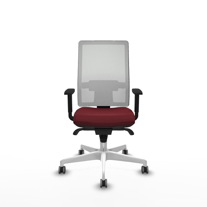 PIQUERAS Y CRESPO Silla de oficina Horna con mecanismo Sincro, Granate y Blanco PIQUERAS Y CRESPO Silla de oficina Horna con mecanismo Sincro, Granate y Blanco