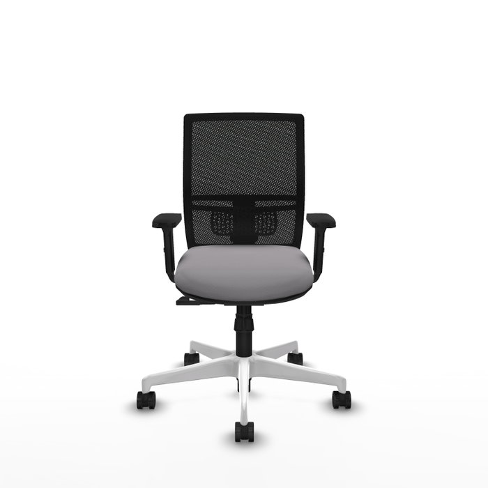 PIQUERAS Y CRESPO Silla de oficina Yunquera con mecanismo Sincro, Gris y Negro