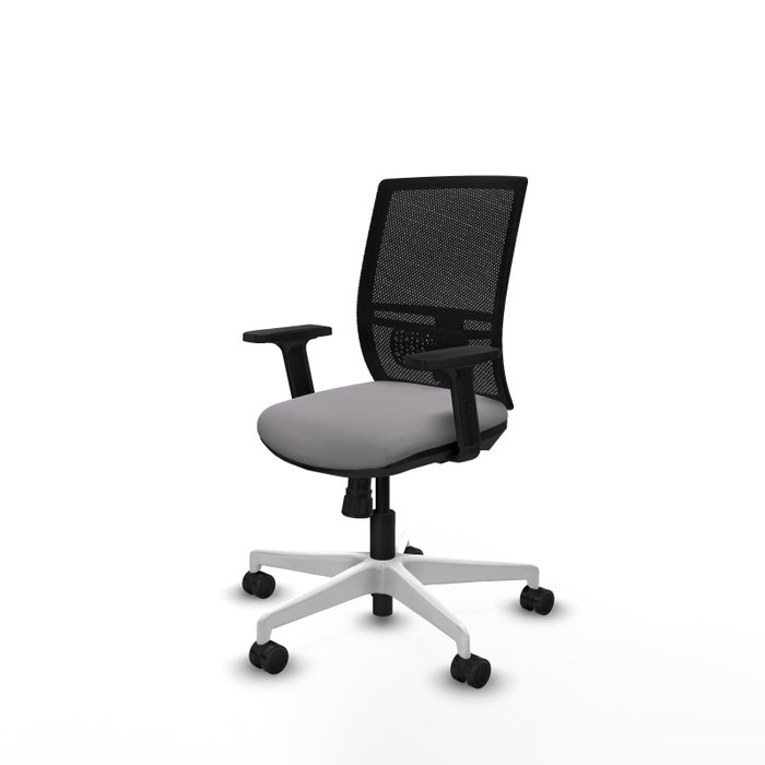 PIQUERAS Y CRESPO Silla de oficina Yunquera con mecanismo Sincro, Gris y Negro
