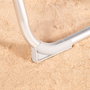 AKTIVE Pack de 2 sillas plegables de playa con asiento textil