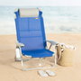 AKTIVE Pack de 2 sillas plegables de playa con asiento textil