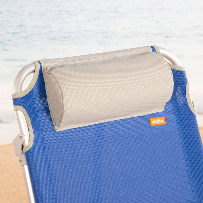 AKTIVE Pack de 2 sillas plegables de playa con asiento textil AKTIVE Pack de 2 sillas plegables de playa con asiento textil