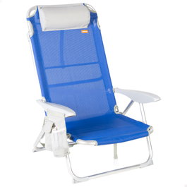 AKTIVE Pack de 2 sillas plegables de playa con asiento textil