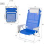 AKTIVE Pack de 2 sillas plegables de playa con asiento textil