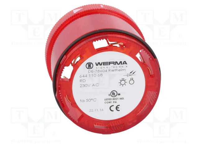 WERMA KombiSIGN 71 Señalizador Luminoso LED Rojo IP65 WERMA KombiSIGN 71 Señalizador Luminoso LED Rojo IP65