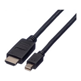 ROLINE Cable de Video Mini DisplayPort a DisplayPort 2 m