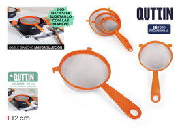 Quttin Colador de Cocina de Plástico y Aluminio 12 cm, Modelo 2022 (Pack de 24 Unidades)
