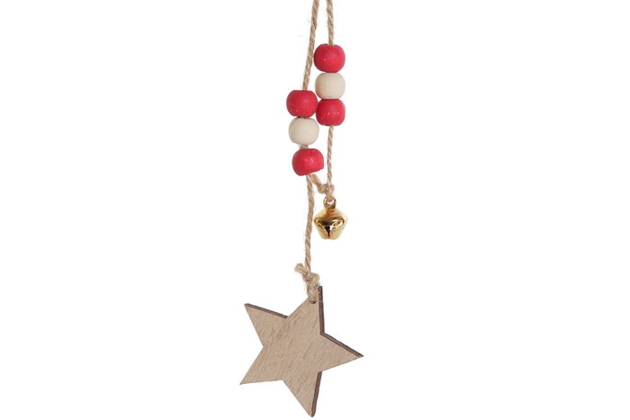 DKD Home Decor Decoración Colgante Madera 15x0,5x39 Surtido de 2
