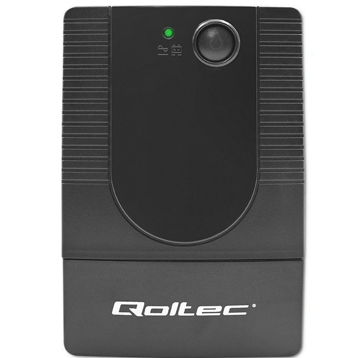 Qoltec 53772 Sistema de alimentación ininterrumpida Línea interactiva 650VA 360W Negro