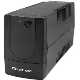 Qoltec 53772 Sistema de alimentación ininterrumpida Línea interactiva 650VA 360W Negro