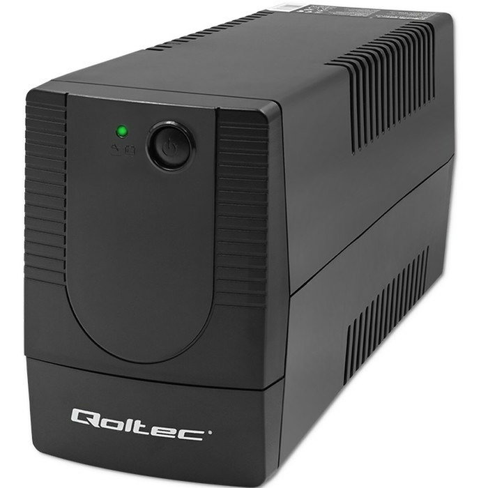 Qoltec 53772 Sistema de alimentación ininterrumpida Línea interactiva 650VA 360W Negro