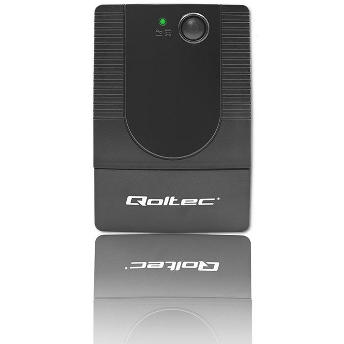 Qoltec 53772 Sistema de alimentación ininterrumpida Línea interactiva 650VA 360W Negro