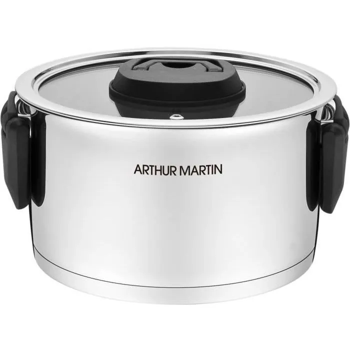 Arthur Martin Juego de 3 ollas con asas plegables - AM6321