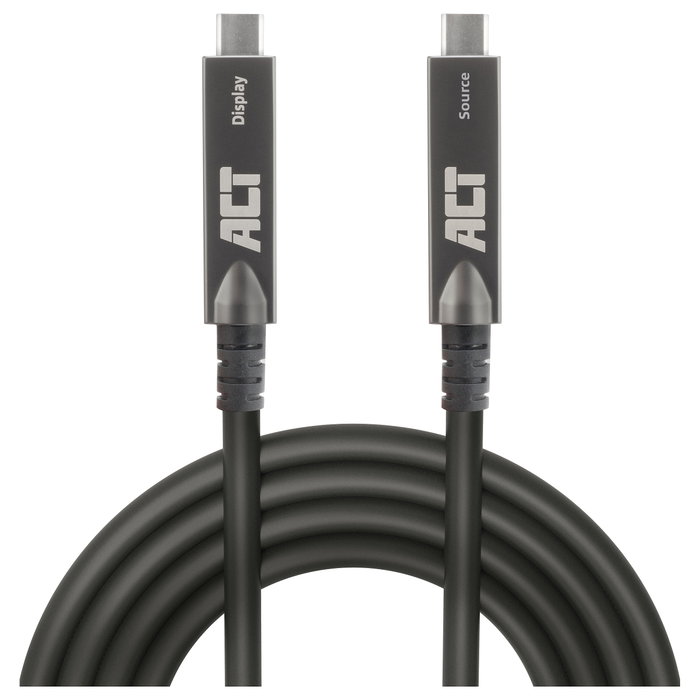 ACT USB-C 3.2 Gen2 Active Optical Cable (AOC) de 3m para paneles táctiles, vídeo, datos y alimentación