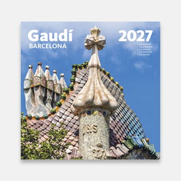 TRIANGLE POSTALS Calendario de Pared 2027 Gaudí-1A (Batlló) 16x16cm