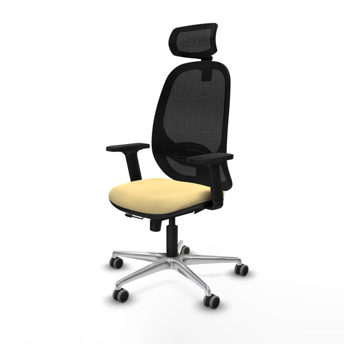 PIQUERAS Y CRESPO Silla de oficina Cilanco con mecanismo Sincro/Traslack, Crema y Negro PIQUERAS Y CRESPO Silla de oficina Cilanco con mecanismo Sincro/Traslack, Crema y Negro