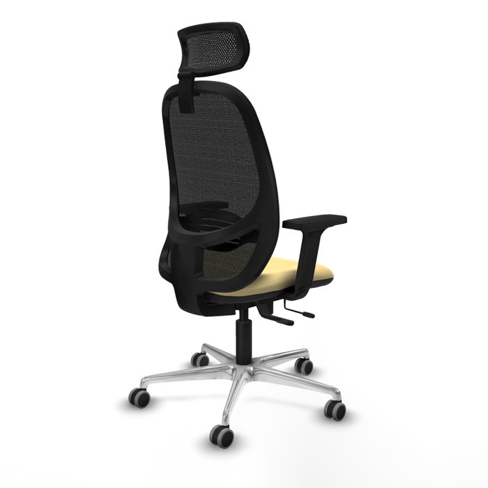 PIQUERAS Y CRESPO Silla de oficina Cilanco con mecanismo Sincro/Traslack, Crema y Negro PIQUERAS Y CRESPO Silla de oficina Cilanco con mecanismo Sincro/Traslack, Crema y Negro