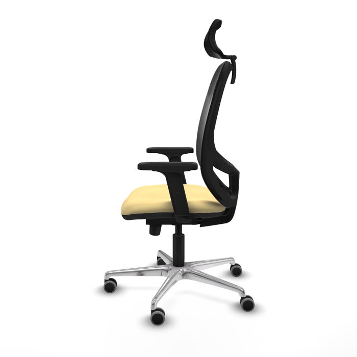PIQUERAS Y CRESPO Silla de oficina Cilanco con mecanismo Sincro/Traslack, Crema y Negro PIQUERAS Y CRESPO Silla de oficina Cilanco con mecanismo Sincro/Traslack, Crema y Negro