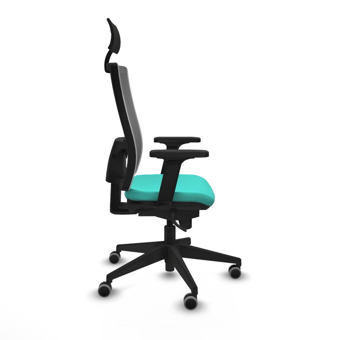 PIQUERAS Y CRESPO Silla de oficina Horna con mecanismo Sincro, Turquesa y Gris PIQUERAS Y CRESPO Silla de oficina Horna con mecanismo Sincro, Turquesa y Gris