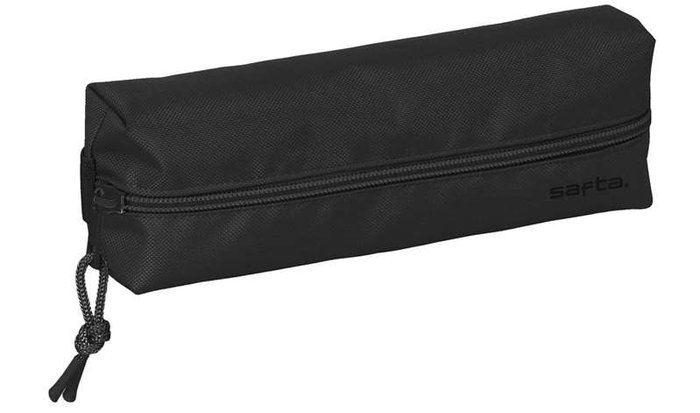 Safta Portatodo rectangular con goma elástica Black 22x4x7 cm