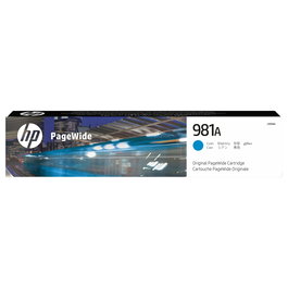 HP 981A Cartucho de tinta original PageWide Cian, Rendimiento estándar, 6000 páginas