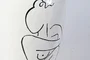 DKD Home Decor Jarrón Moderno Blanco 34 x 34 x 73.5 cm Resina Mujer Abstracto