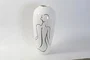 DKD Home Decor Jarrón Moderno Blanco 34 x 34 x 73.5 cm Resina Mujer Abstracto