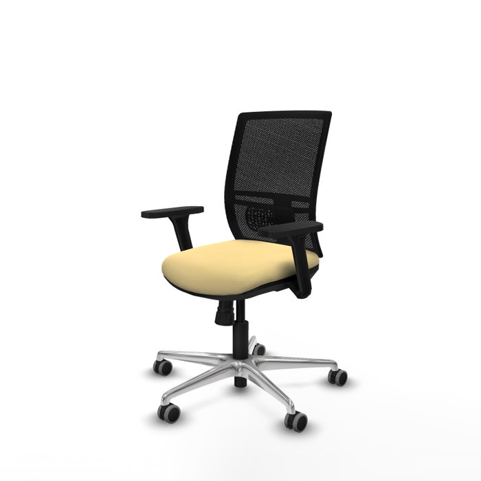 PIQUERAS Y CRESPO Silla de oficina Yunquera con mecanismo Sincro, Crema y Negro PIQUERAS Y CRESPO Silla de oficina Yunquera con mecanismo Sincro, Crema y Negro