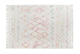 DKD Home Decor Alfombra de Poliéster con Diseño de Rombos Multicolor 160x230x0,7 cm