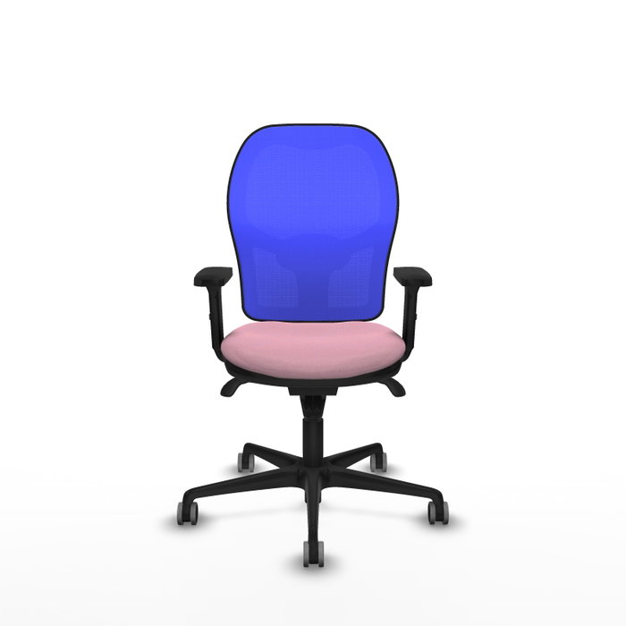 PIQUERAS Y CRESPO Silla de oficina Jorquera con mecanismo Sincro, Tela Rosa y Malla Azul PIQUERAS Y CRESPO Silla de oficina Jorquera con mecanismo Sincro, Tela Rosa y Malla Azul
