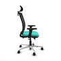 PIQUERAS Y CRESPO Silla de oficina Haches Turquesa y Negro