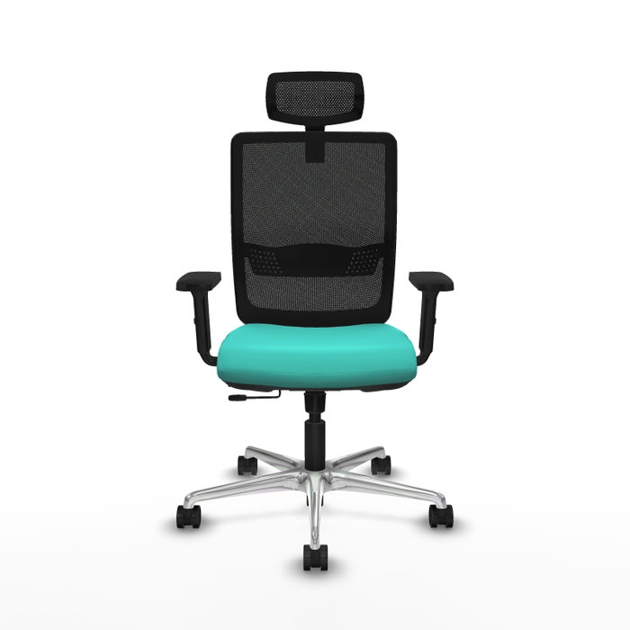PIQUERAS Y CRESPO Silla de oficina Haches Turquesa y Negro