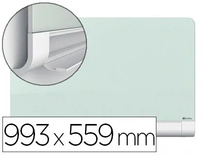 NOBO Pizarra de Cristal Magnética Diamond Esquinas Redondeadas 993x559 mm