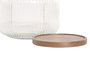 DKD Home Decor Bote de Cristal y Acacia 3L Transparente