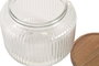 DKD Home Decor Bote de Cristal y Acacia 3L Transparente