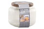 DKD Home Decor Bote de Cristal y Acacia 3L Transparente