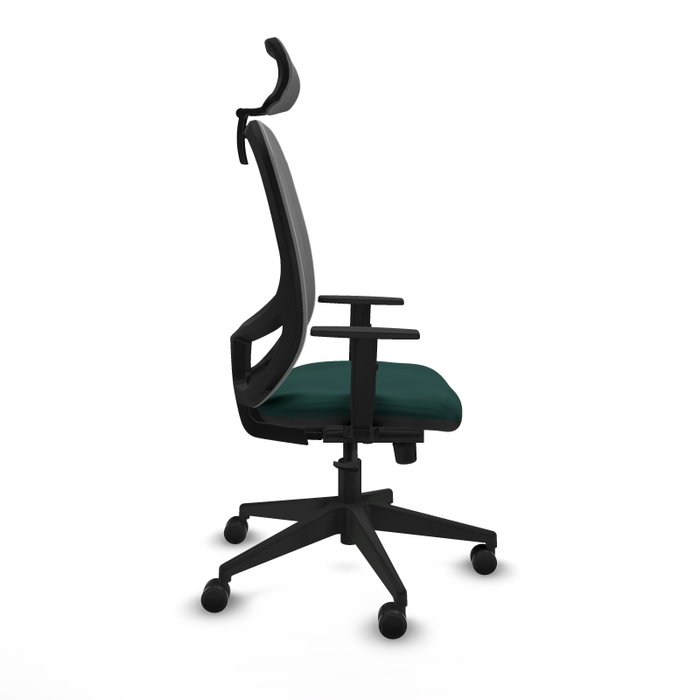PIQUERAS Y CRESPO Silla de oficina Cilanco con mecanismo Sincro, Verde botella y Gris