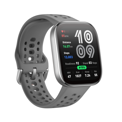 Amazfit W2435EU3N Reloj Inteligente 5 cm (1.97") AMOLED Pantalla Táctil Plata GPS