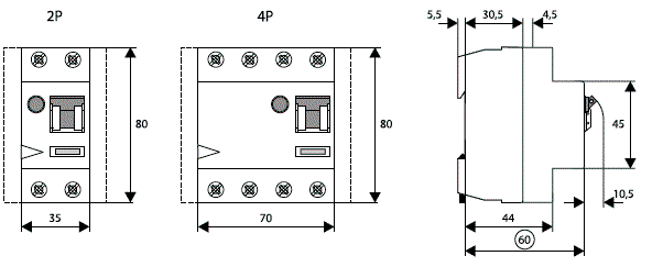 EATON ELECTRIC Interruptor diferencial PFIM 4 polos 40A 30mA EATON ELECTRIC Interruptor diferencial PFIM 4 polos 40A 30mA