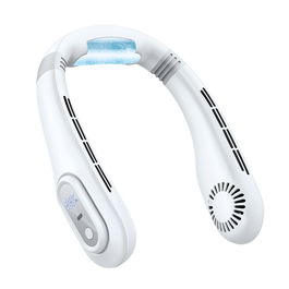 Fulmo Ventilador de Cuello Huracan Fulmo Recargable USB-C, 3000mAh, 3 Velocidades, Blanco