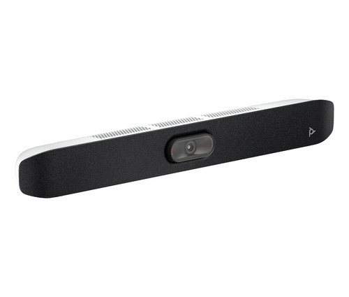 POLY Studio X32 A3SV5AA Barra de Vídeo Multifunción 4K UHD con PoE y Wi-Fi para Videoconferencias, 20 MP, 4 Micrófonos, Bluetooth 5.0, Negro