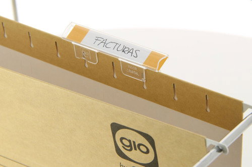 Gio Visor para Carpeta Colgante Cristal Transparente 85x15 mm (Pack de 25) Gio Visor para Carpeta Colgante Cristal Transparente 85x15 mm (Pack de 25)