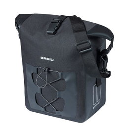 Basil Bolsa L Navigator M - 12-15L Impermeable con Ganchos MIK - 28x17x34cm - Alforja de Viaje