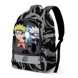 Naruto Mochila Fight FAN 2.2 Kid Naruto Gris Ligera Urbana Resistente con Compartimento para Dispositivos Electrónicos y Bolsillos Laterales